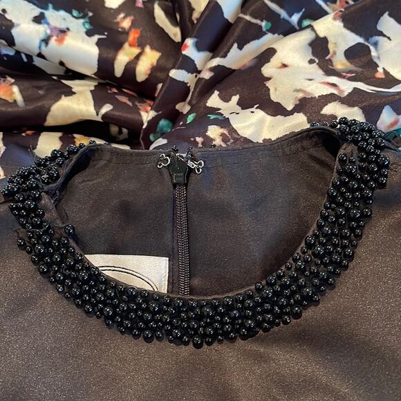 Principessa Bridal Black Printed Hi/Lo Fit & Flare Pleated Dress size 8 - Picture 12 of 15